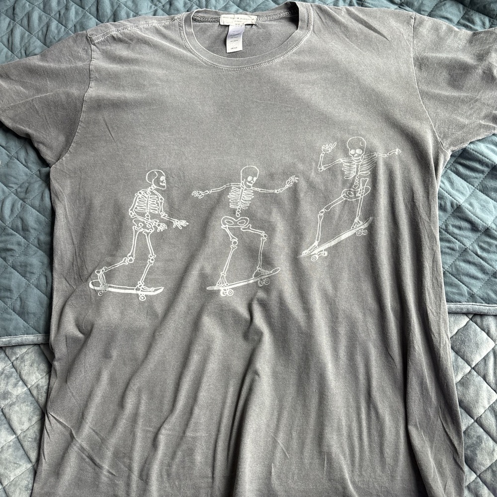 Project Social T Gray Short Sleeve Tee with Ski Graphic